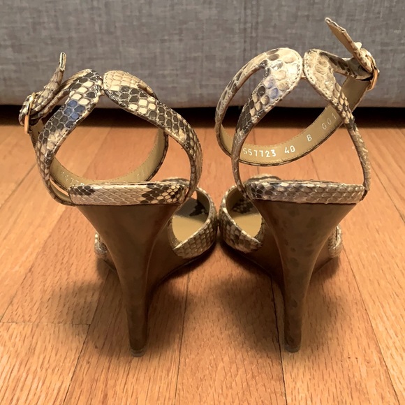 Ralph Lauren Purple Label Snake-skin Wedges - Picture 5 of 7